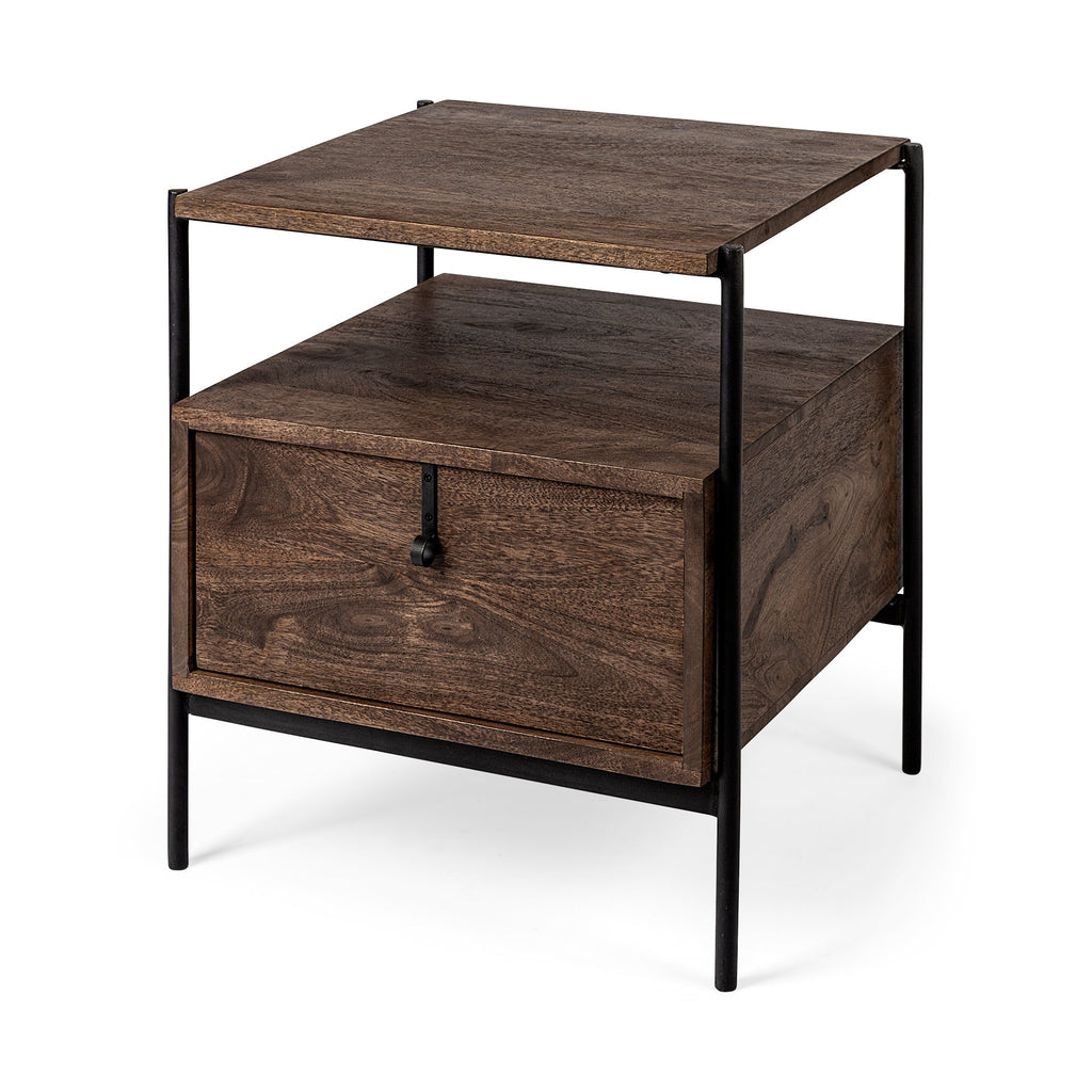 Mercana Glenn 20" x 21" x 24" Solid Wood Side Table