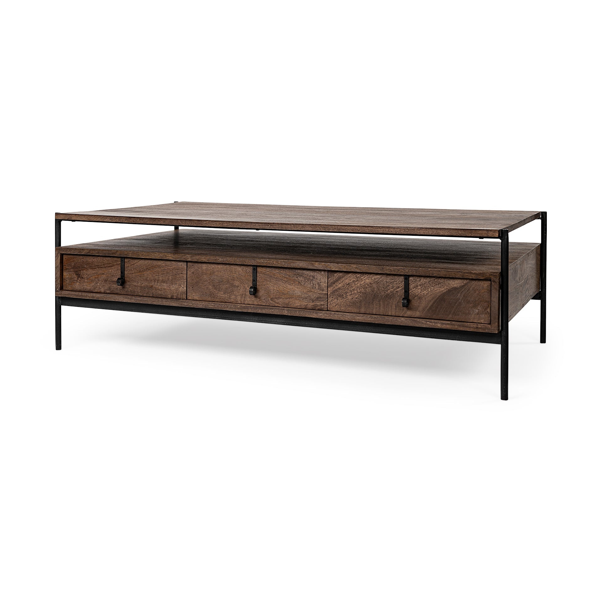 Mercana Glenn 55.8" x 30.5" x 17" Solid Wood Coffee Table