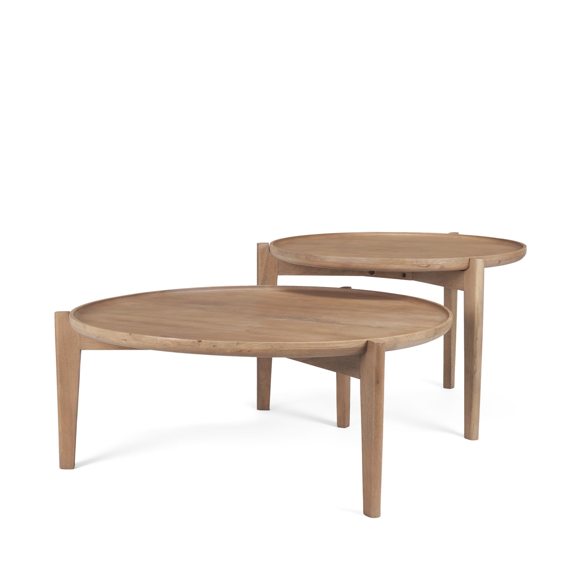 Mercana Cleaver 39.5" x 39.5" x 16" Solid Wood Coffee Table