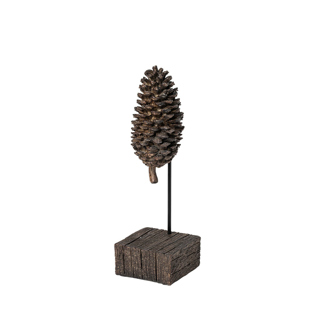 Mercana Pinterra 3.9" x 3.9" x 11" Solid Wood Decorative Object