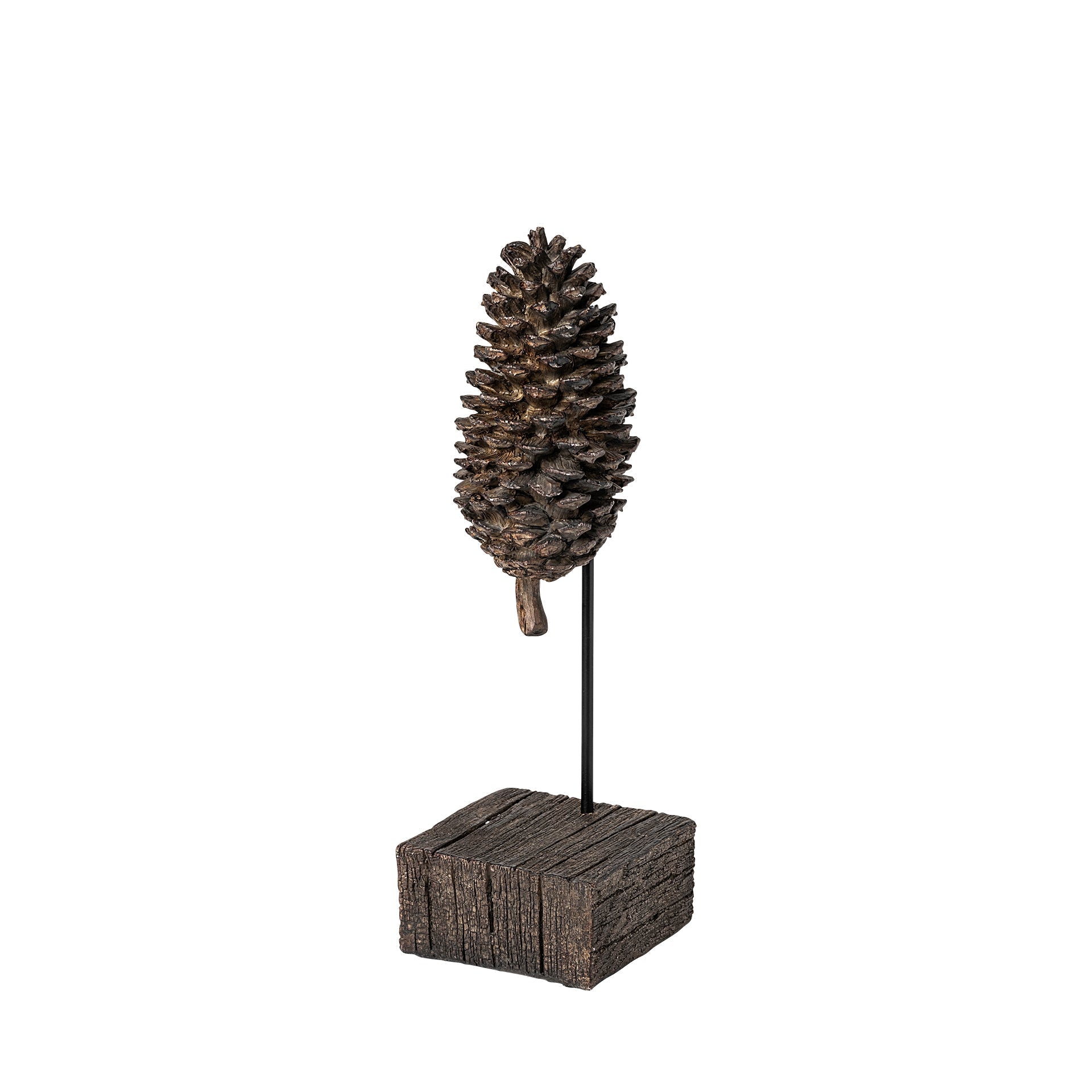Mercana Pinterra 3.9" x 3.9" x 11" Solid Wood Decorative Object