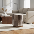 Mercana Zahavi 20" x 20" x 24" Leather Ottoman