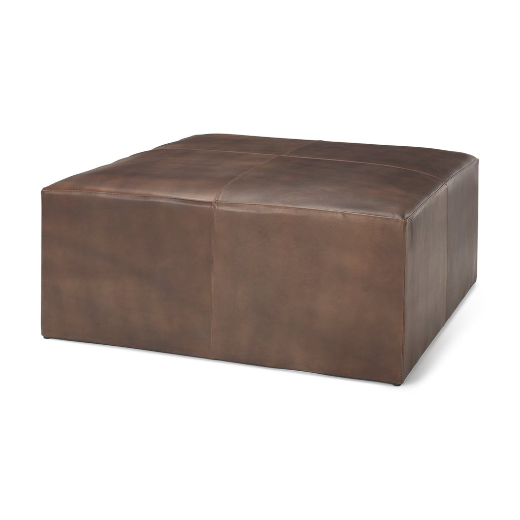 Mercana Minara 36" x 36" x 16" Wood Ottoman