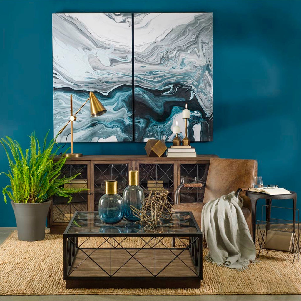 Mercana Fragon 8.5" x 27" x 26" Metal Table Lamp