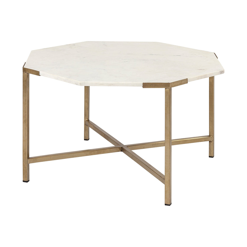 Mercana Vincent 32.8" x 32.8" x 17" Stone Coffee Table