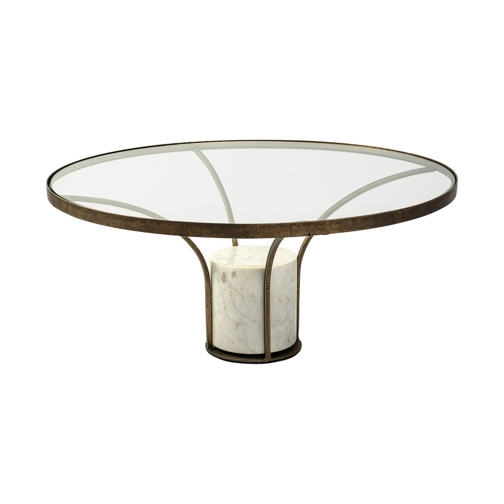 Mercana Jacinta 36" x 36" x 16" Glass Coffee Table