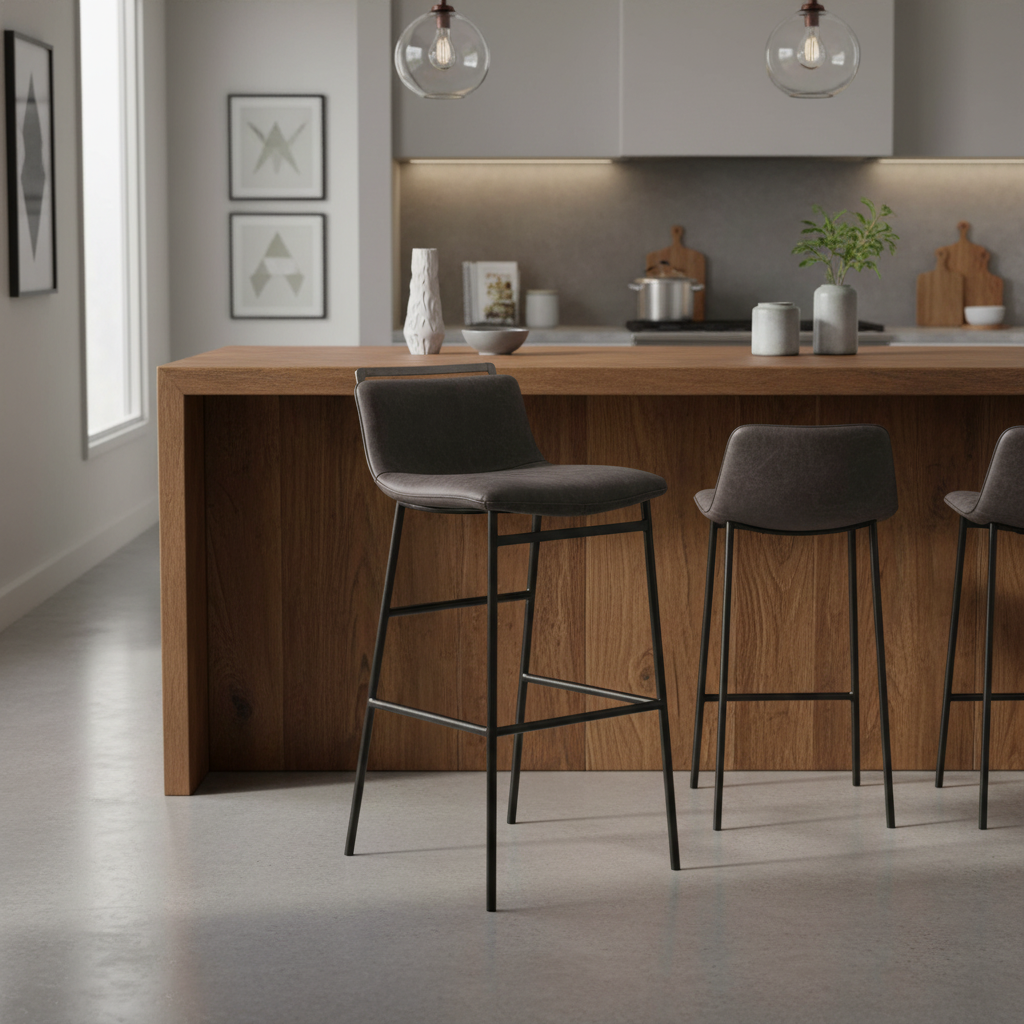 Mercana Kavalan 17.3" x 20.9" x 37.4" Metal Stool