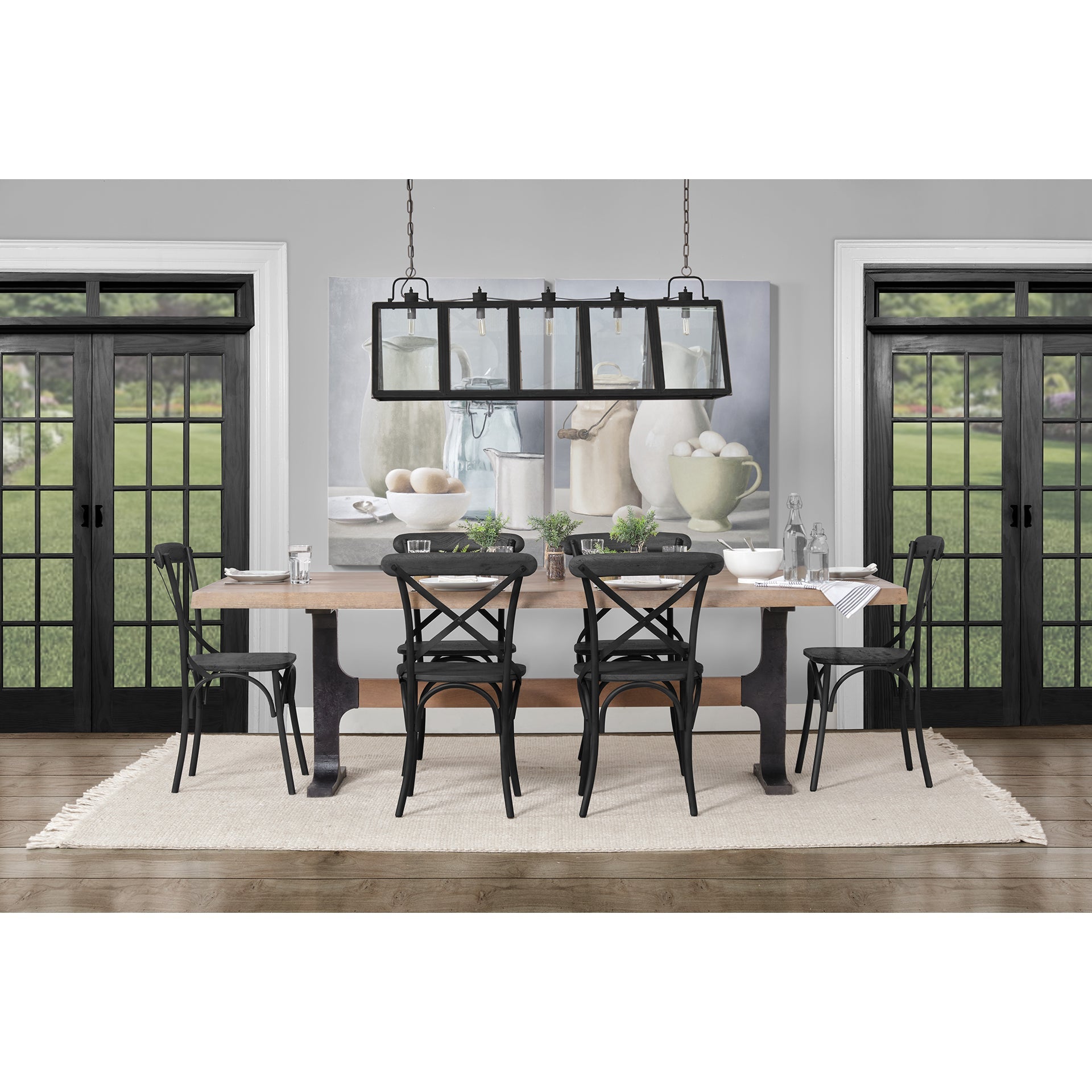 Mercana Araxi 95" x 41" x 30" Solid Wood Dining Table