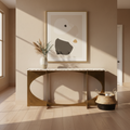 Mercana Reinhold 60" x 17" x 31" Iron Console Table