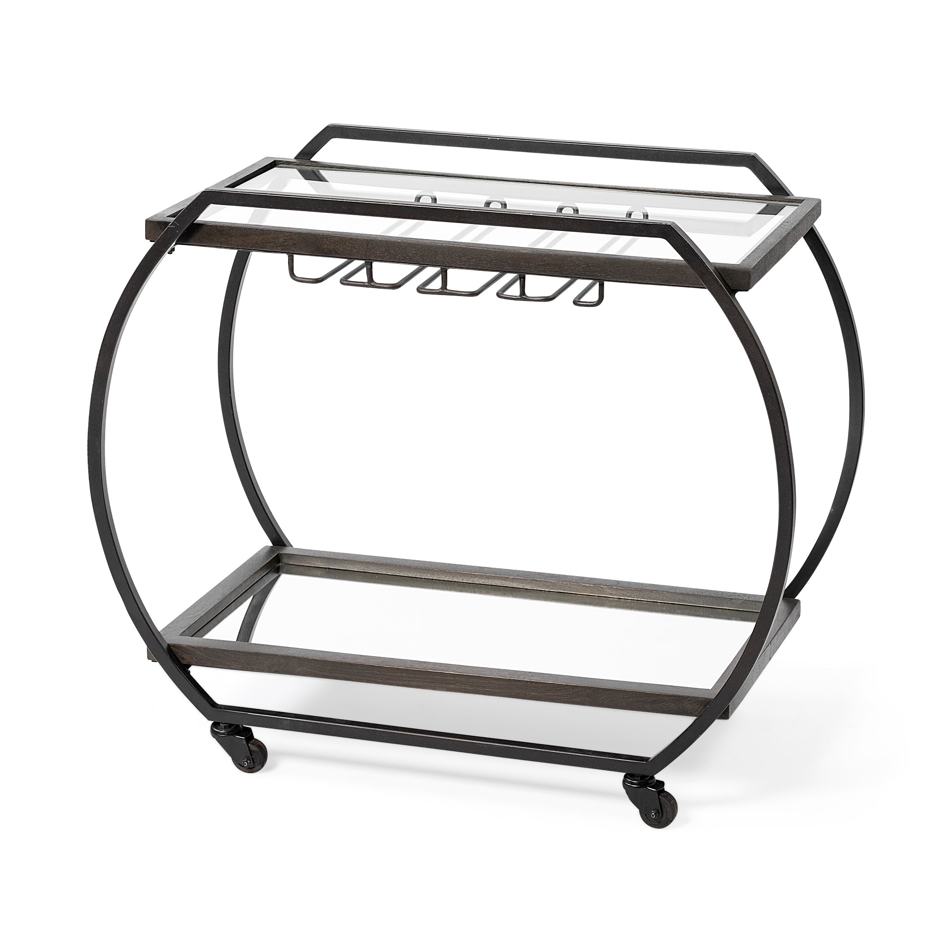 Mercana Chriselle 38" x 18.5" x 32.5" Bar Cart