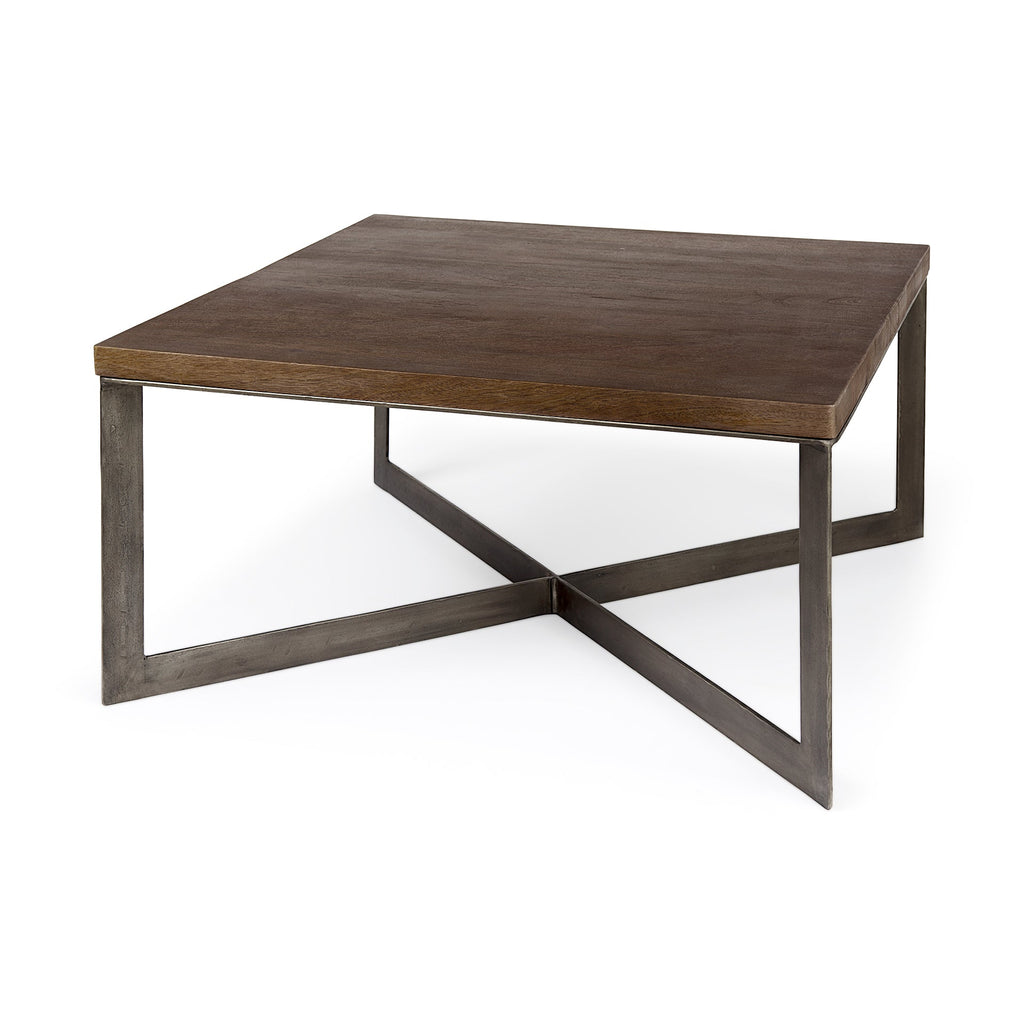 Mercana Faye 34" x 34" x 17" Solid Wood Coffee Table