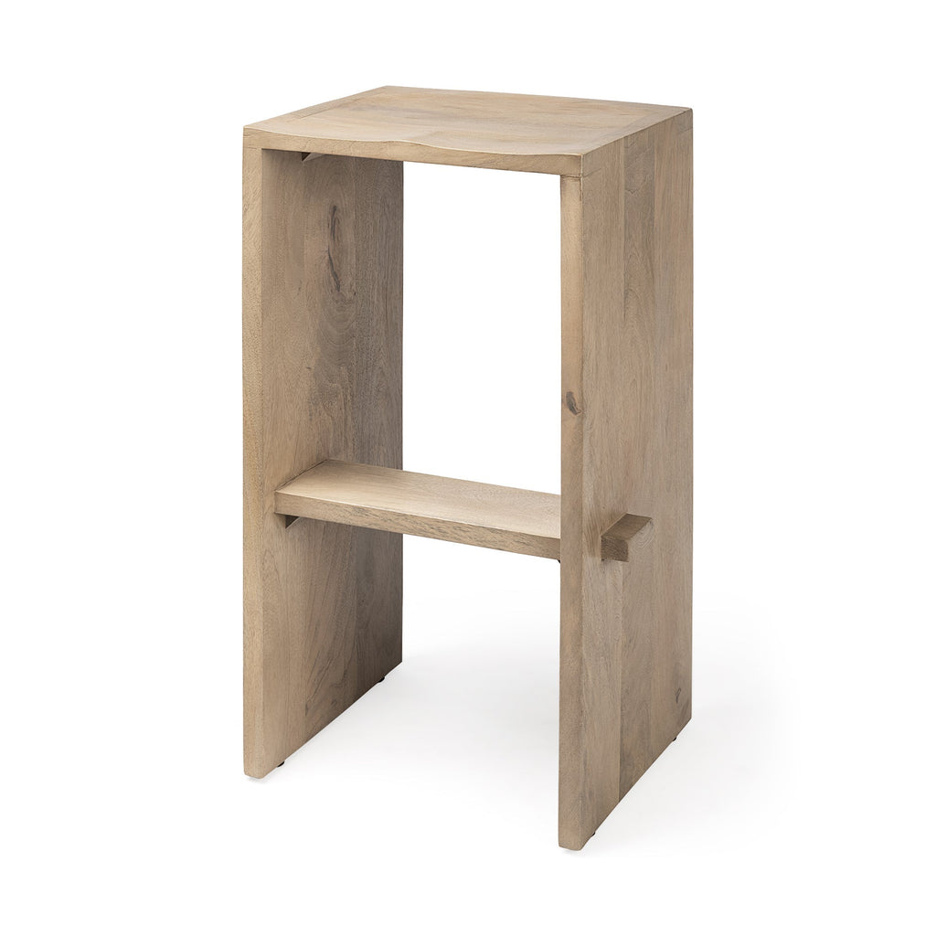 Mercana Aida 18.5" x 14" x 30" Solid Wood Stool