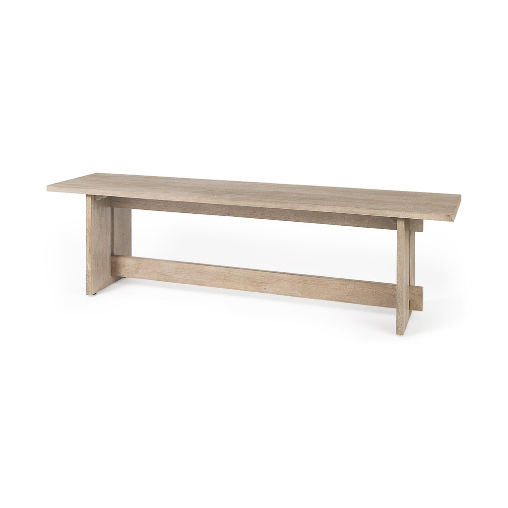Mercana Aida 66" x 16" x 18" Solid Wood Bench