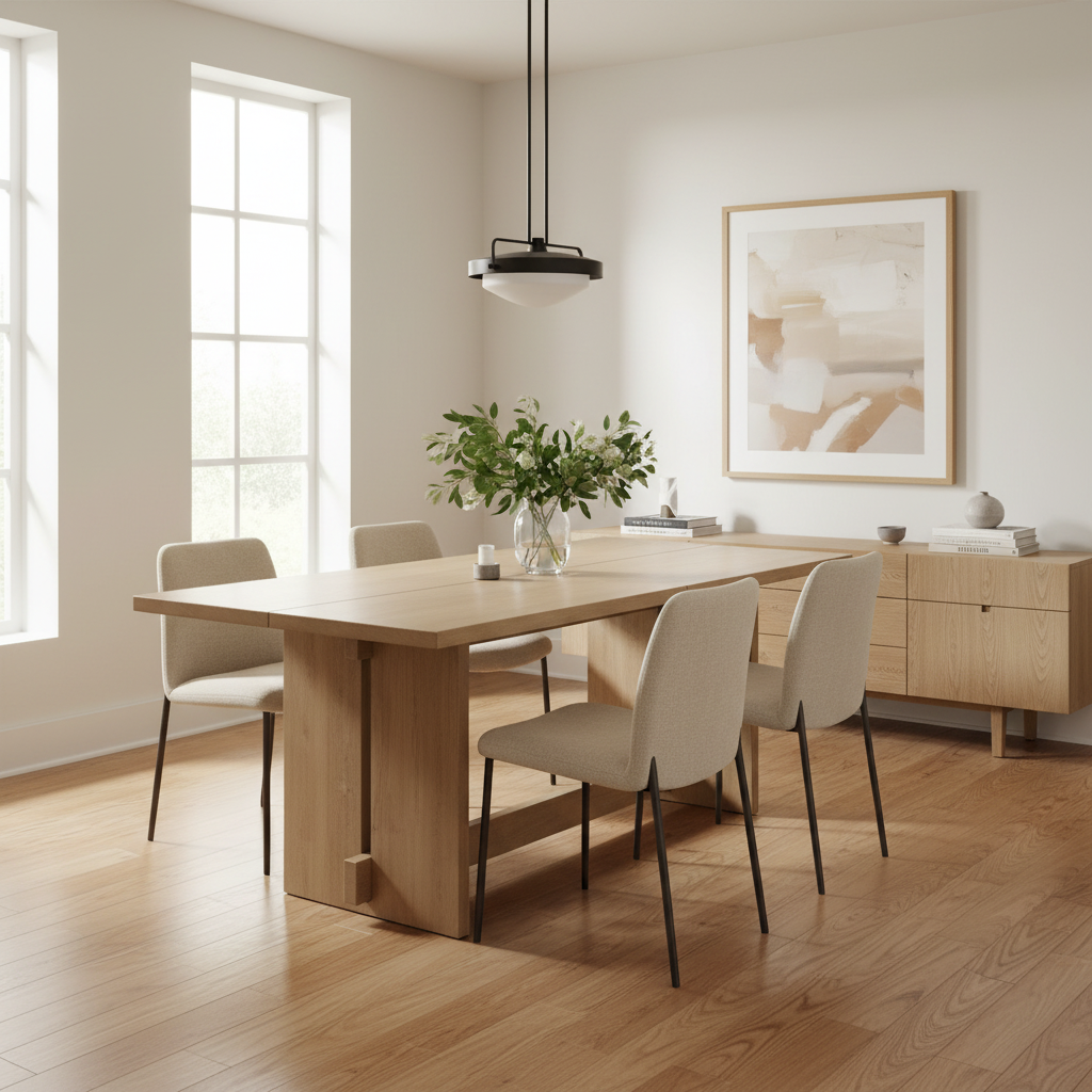 Mercana Aida 84" x 42" x 30" Solid Wood Dining Table