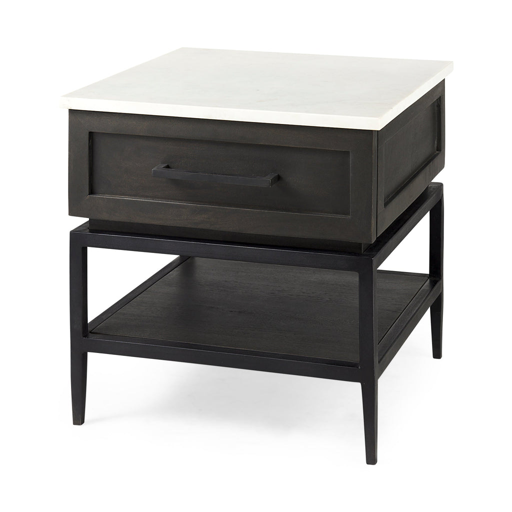 Mercana Divina 22" x 22" x 22" Solid Wood Side Table