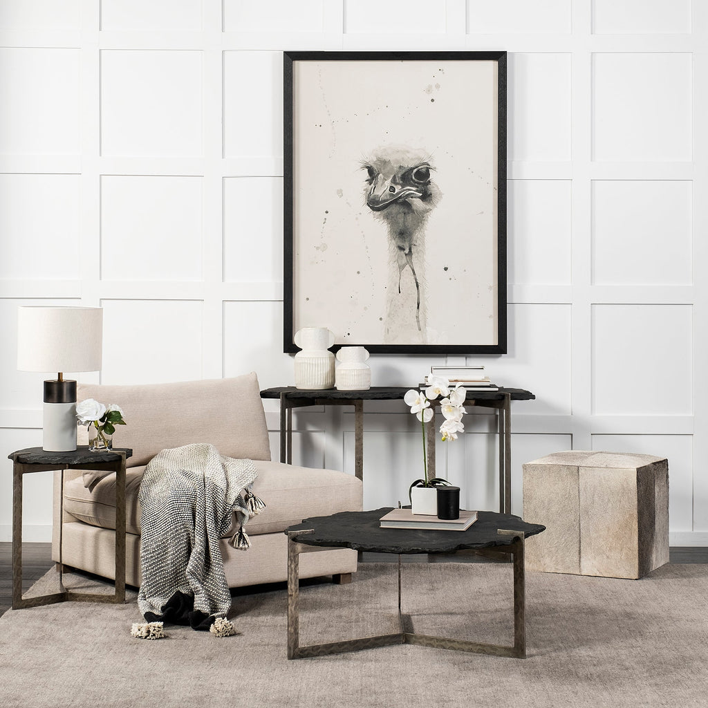 Mercana Shale 37" x 37" x 17.5" Stone Coffee Table