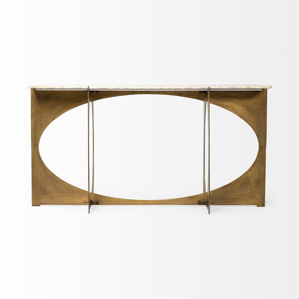 Mercana Reinhold 60" x 17" x 31" Iron Console Table