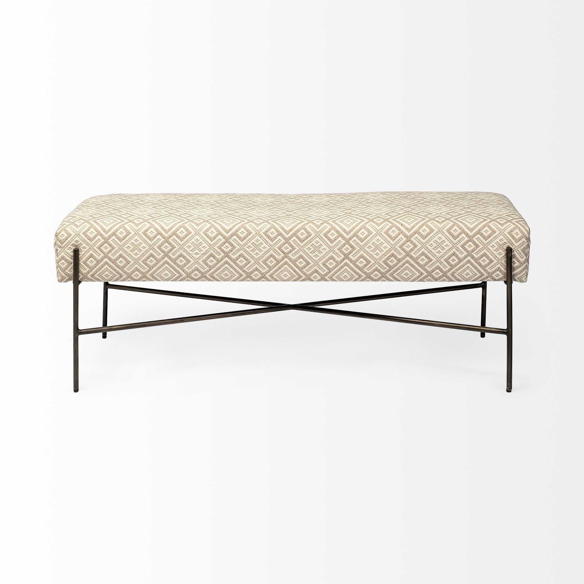 Mercana Avery 55" x 17" x 18" Metal Bench