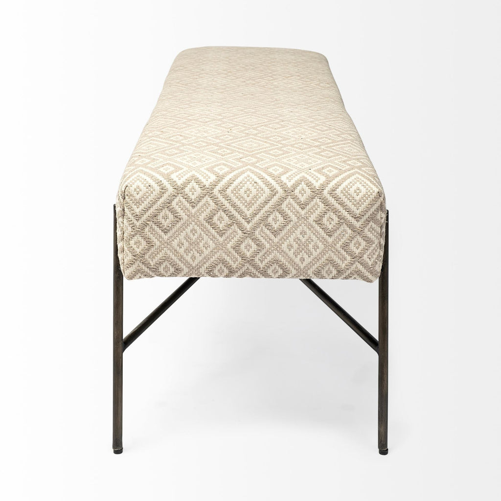 Mercana Avery 55" x 17" x 18" Metal Bench