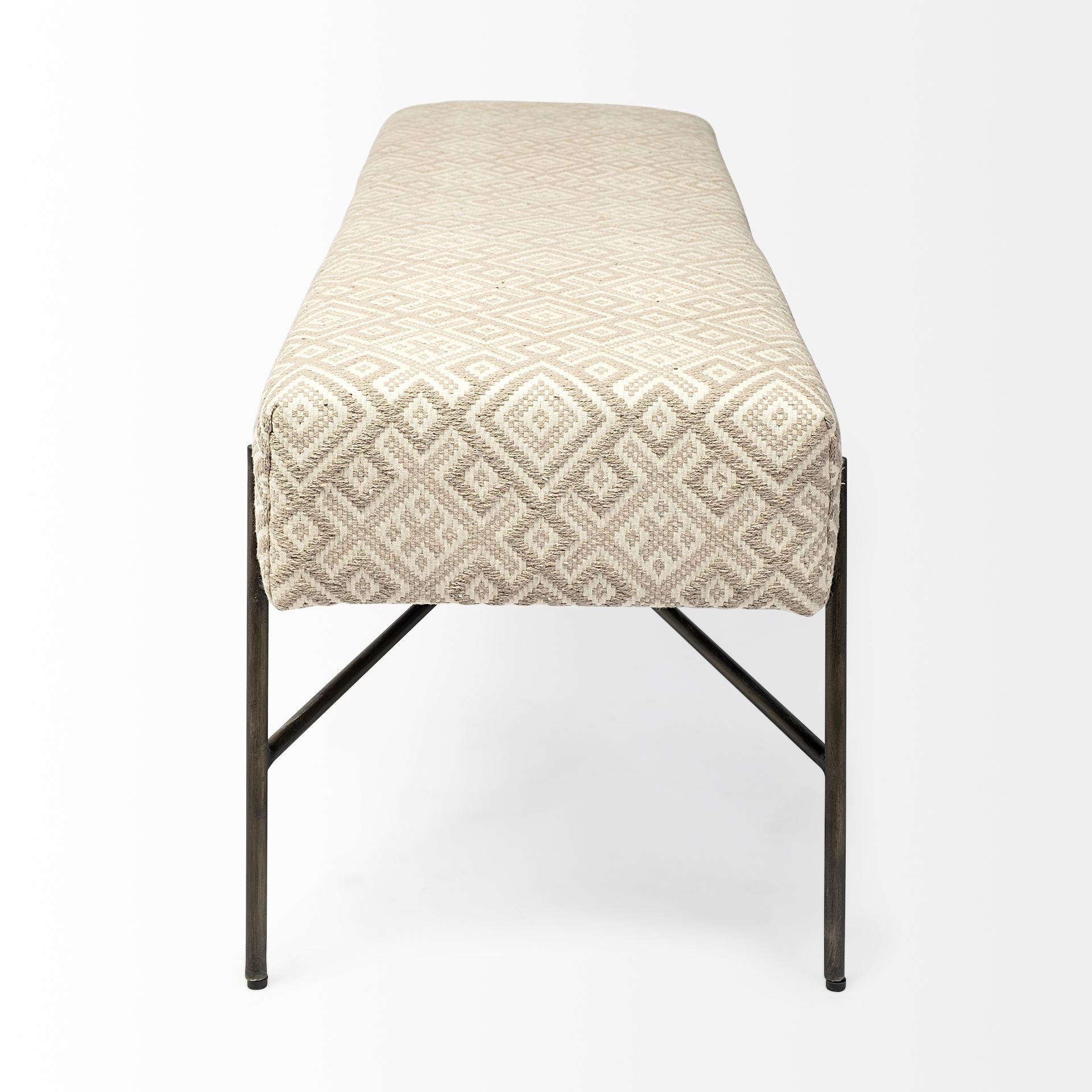 Mercana Avery 55" x 17" x 18" Metal Bench