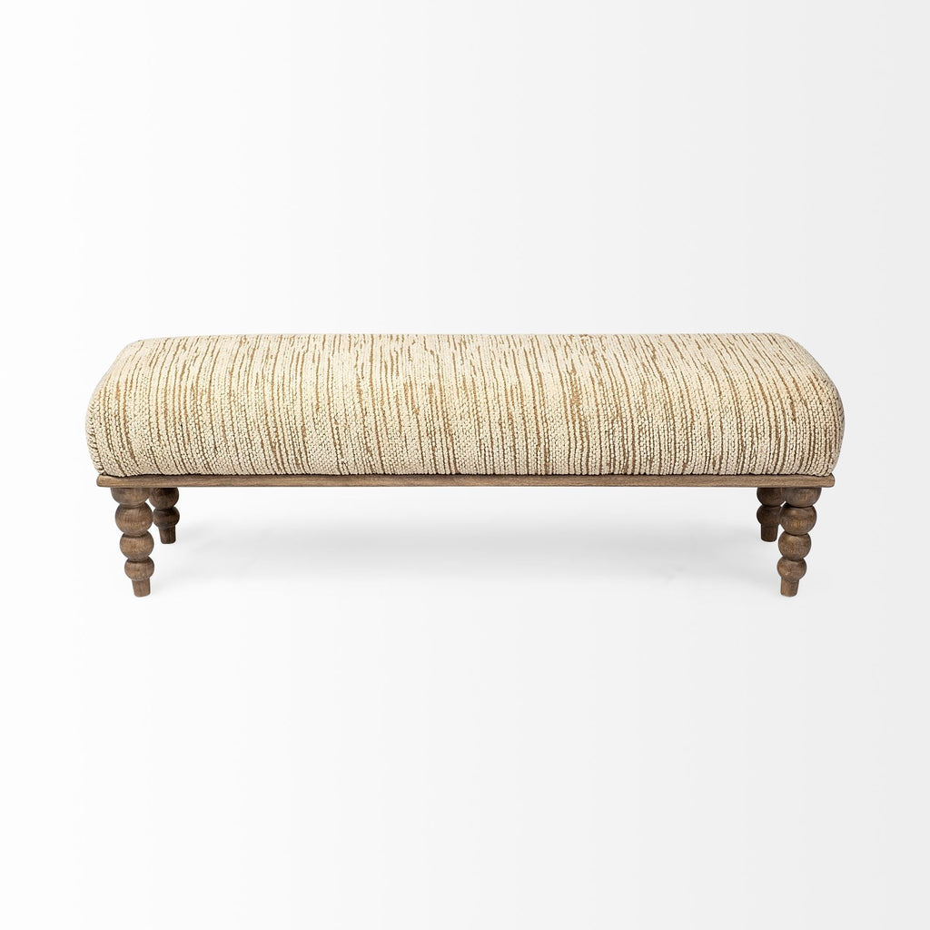 Mercana Alder 55" x 17" x 18" Solid Wood Bench