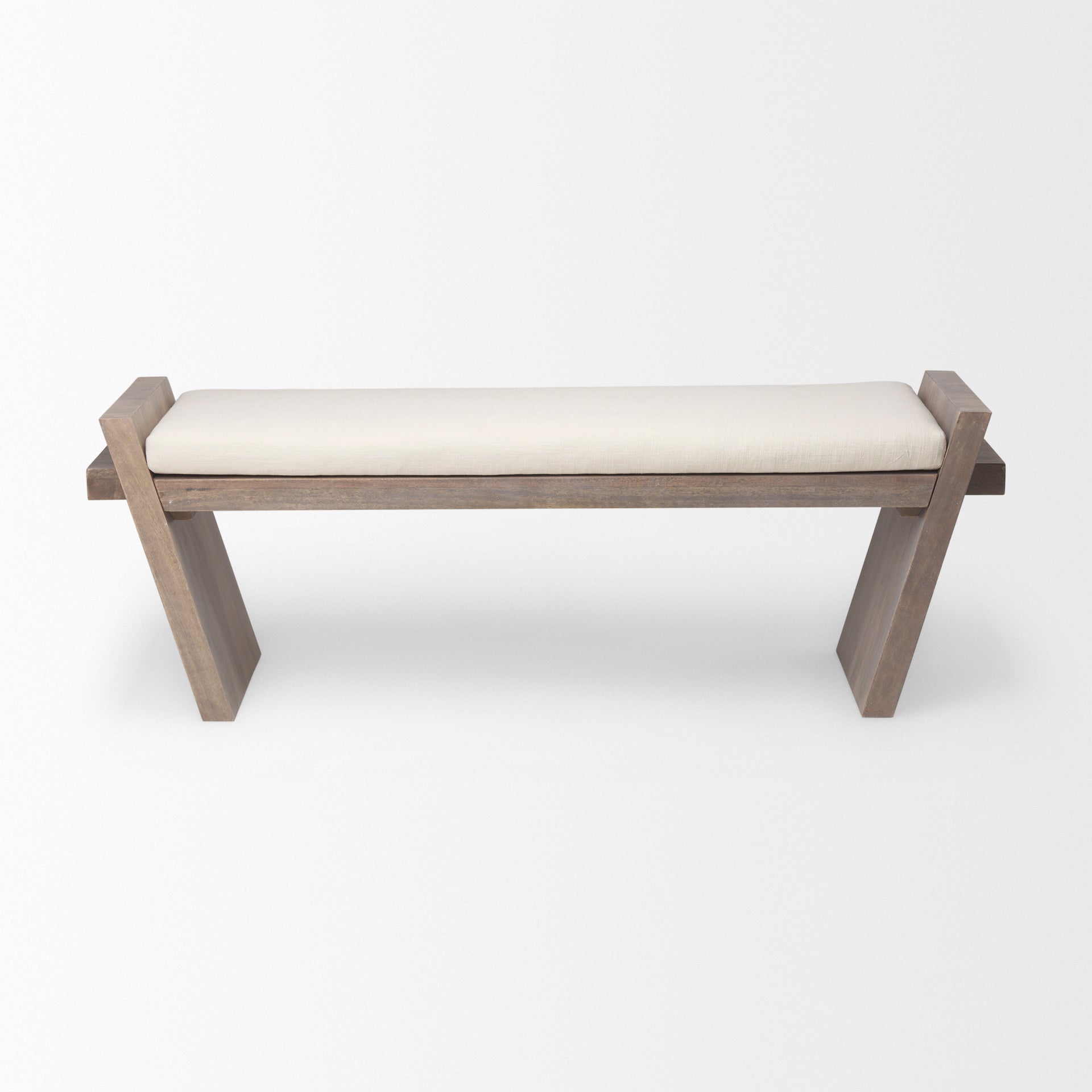 Mercana Elaine 58" x 14.8" x 20" Solid Wood,Upholstered Bench