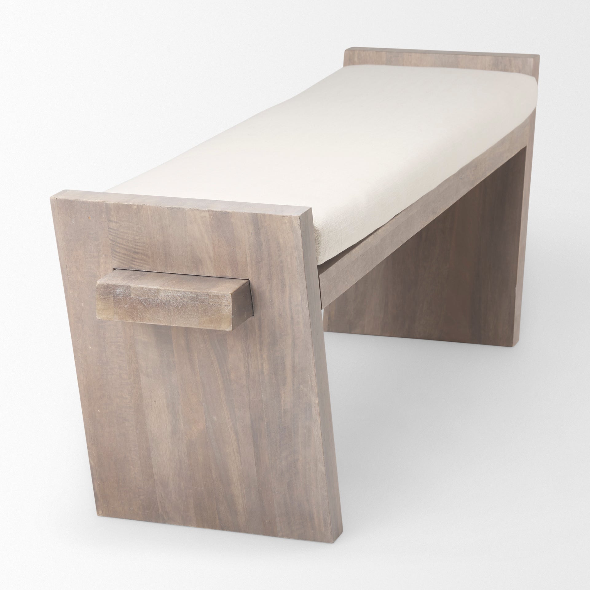 Mercana Elaine 58" x 14.8" x 20" Solid Wood,Upholstered Bench
