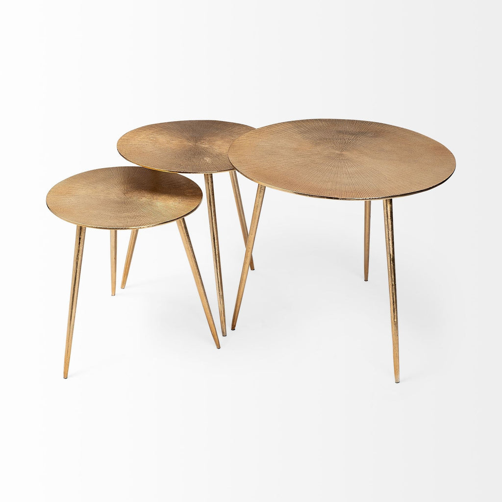 Mercana Reva 16.3" x 16.3" x 17" Metal Side Table