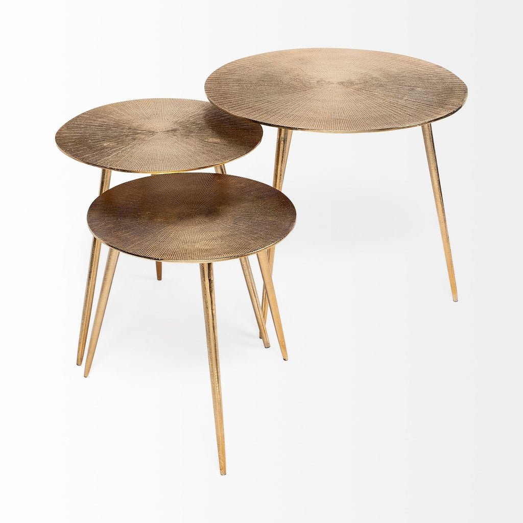Mercana Reva 16.3" x 16.3" x 17" Metal Side Table