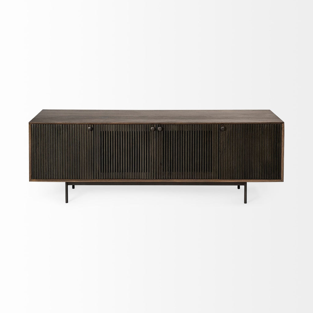 Mercana Grace 72" x 20.5" x 24.3" Solid Wood Media Unit