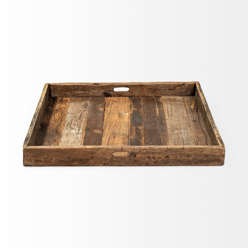 Mercana Carson 30" x 30" x 3" Solid + Manufactured Wood Tray