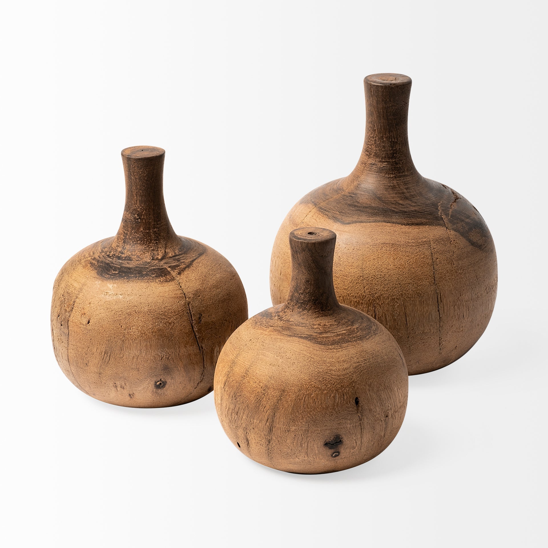 Mercana Afra 6.5" x 6.5" x 8" Solid Wood Decorative Object