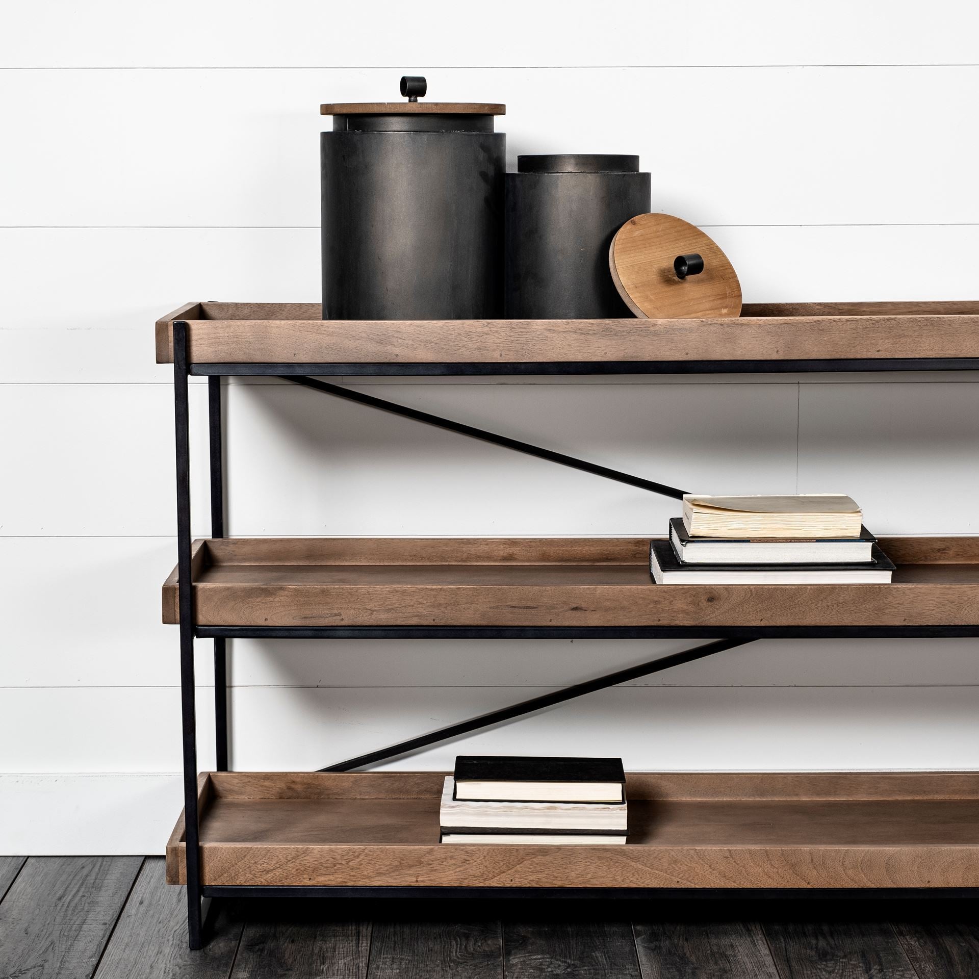 Mercana Trey 80" x 16" x 30" Solid Wood Console Table