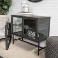 Mercana Arelius 36" x 18" x 32" Solid Wood Accent Cabinet