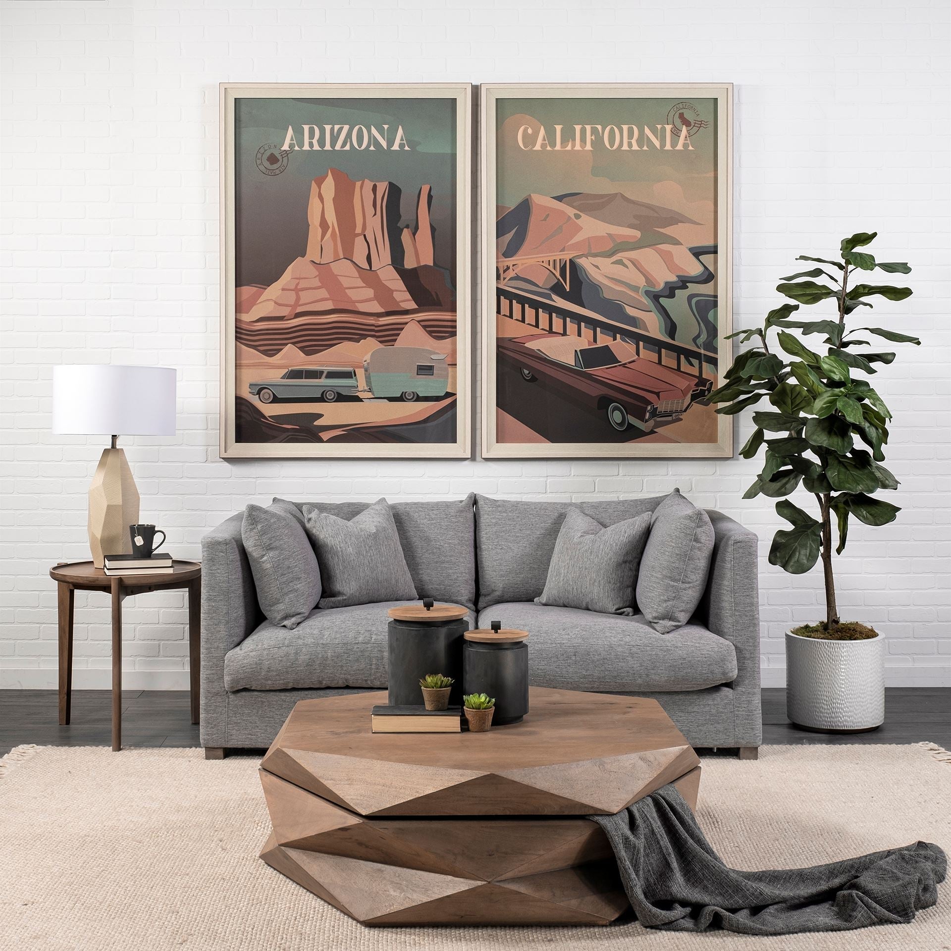 Mercana Arreto 48" x 48" x 15" Solid Wood Coffee Table