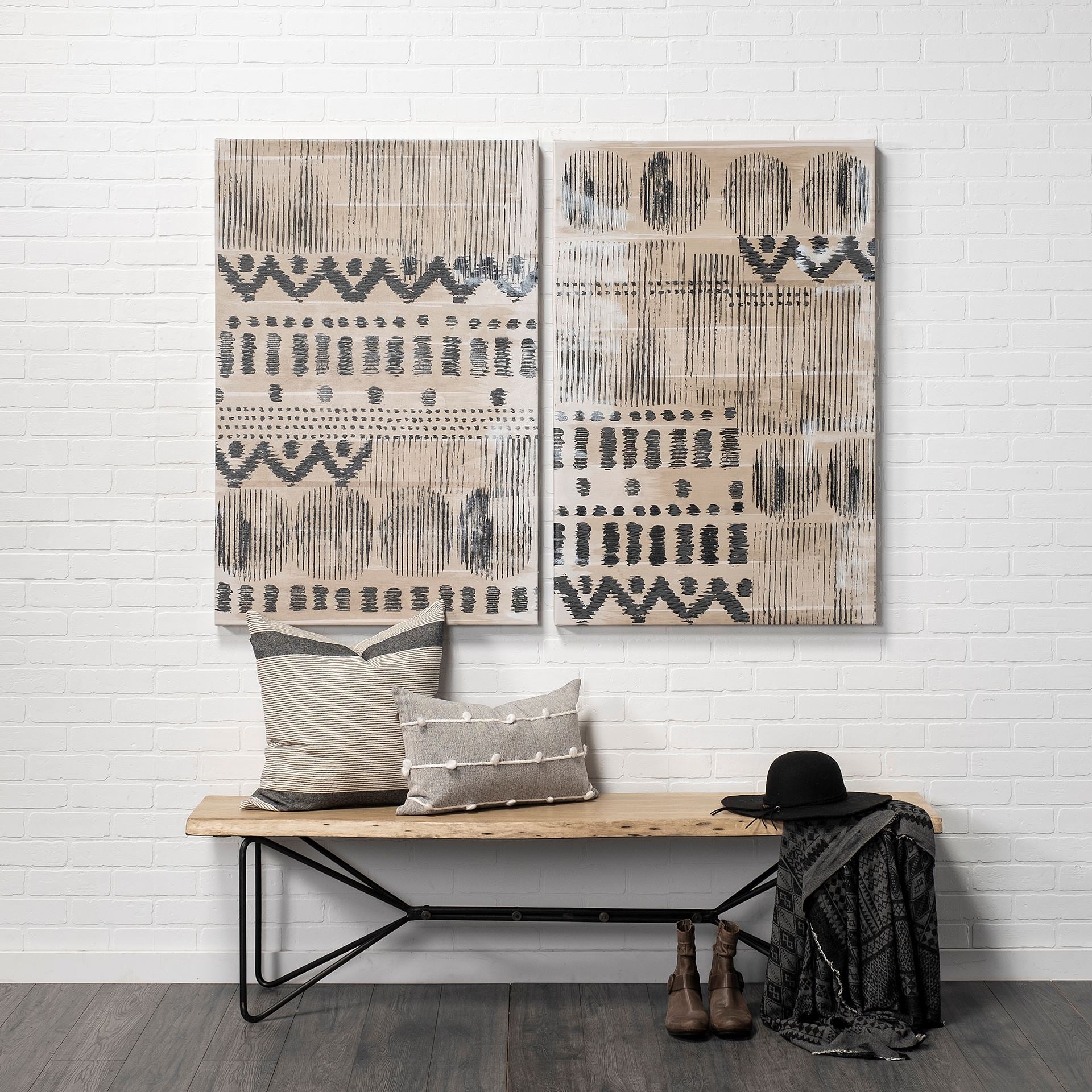 Mercana Papillion 66" x 16" x 18" Solid Wood Bench