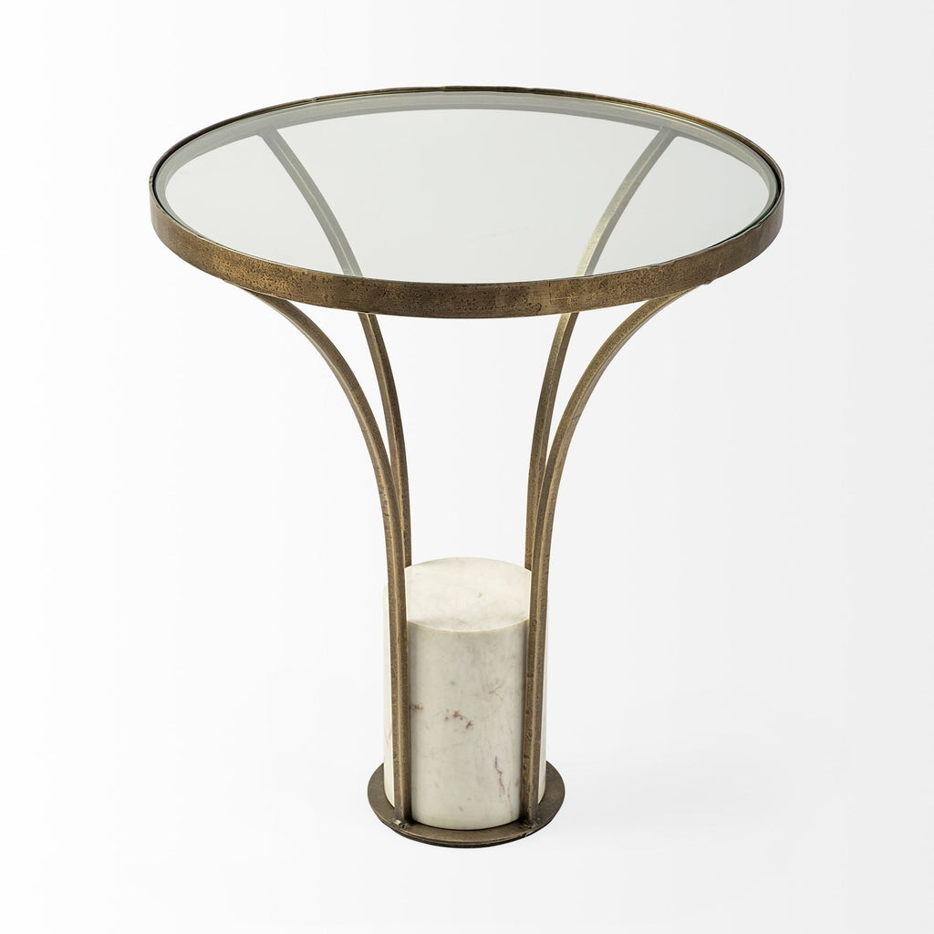 Mercana Jacinta 21" x 21" x 24" Metal Side Table