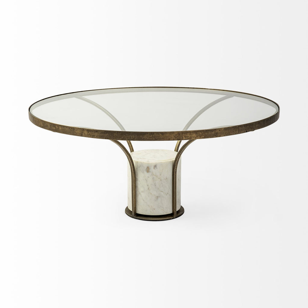 Mercana Jacinta 36" x 36" x 16" Glass Coffee Table