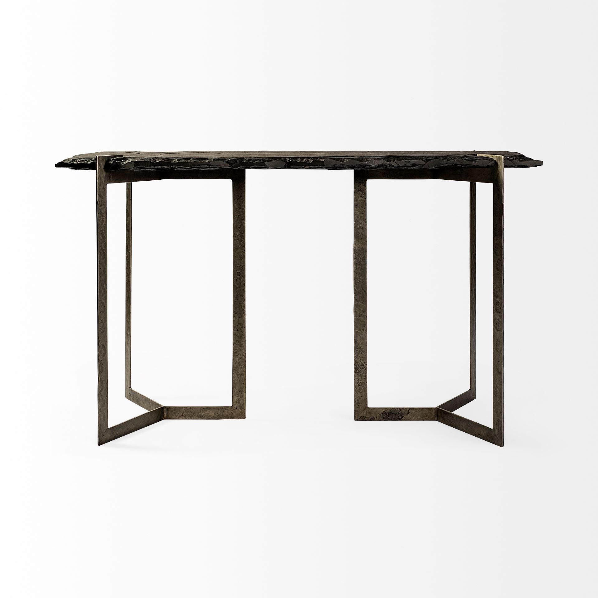 Mercana Shale 50" x 19.5" x 30.5" Iron Console Table