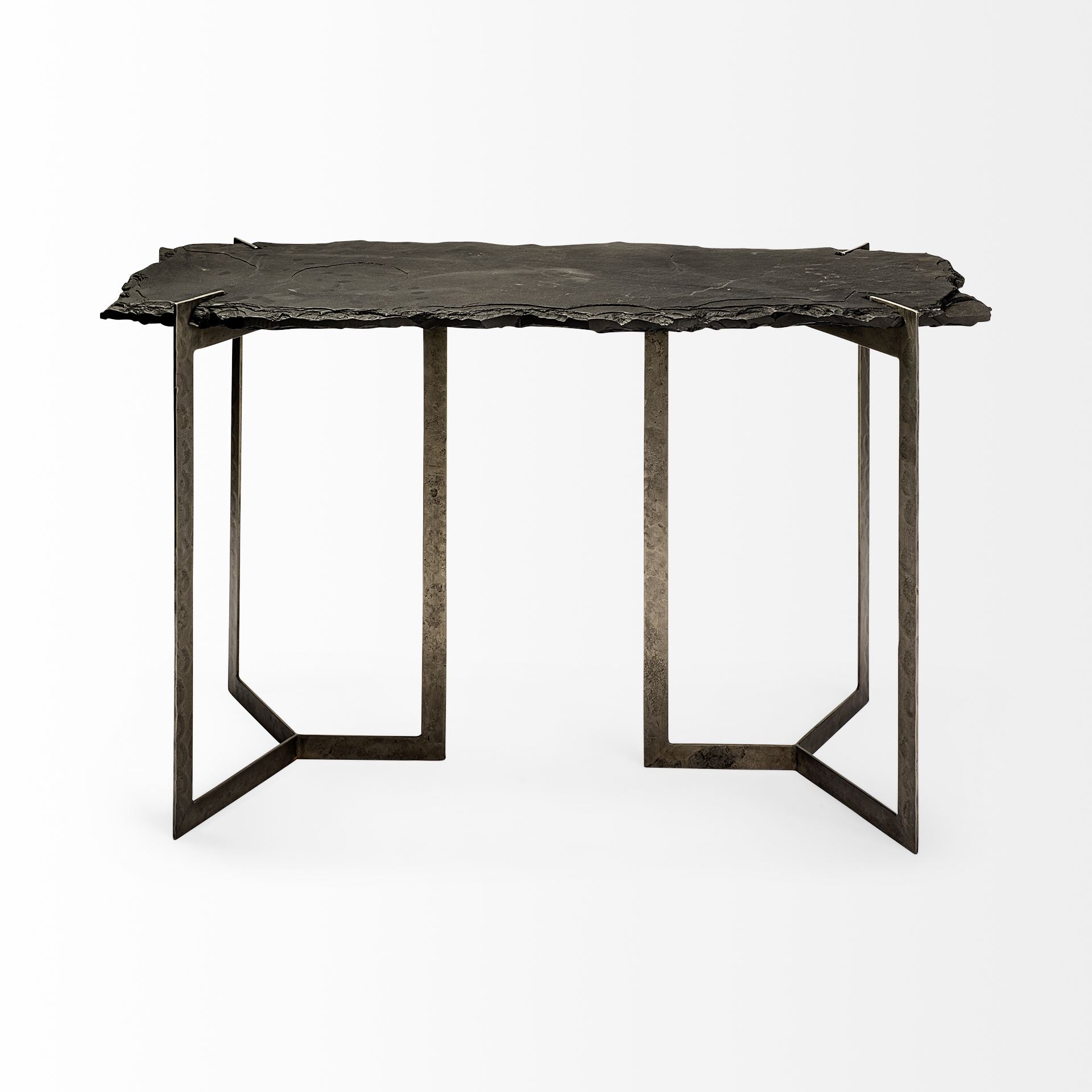 Mercana Shale 50" x 19.5" x 30.5" Iron Console Table
