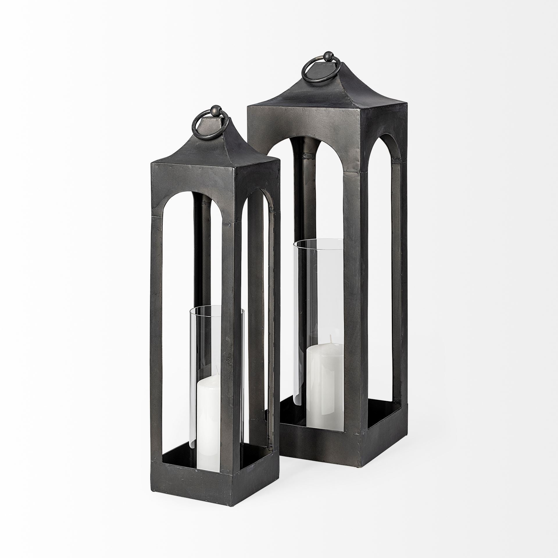 Mercana Ina 6.7" x 6.7" x 29.5" Marble Lantern