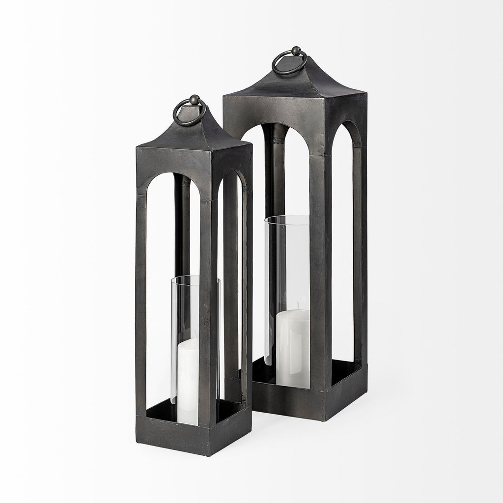 Mercana Ina 9.4" x 9.4" x 33.9" Metal Lantern