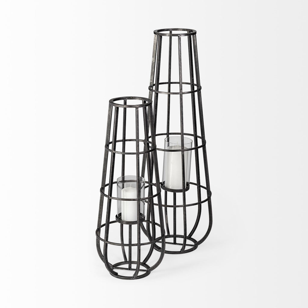 Mercana Bella 12.2" x 11.8" x 30.1" Metal Lantern