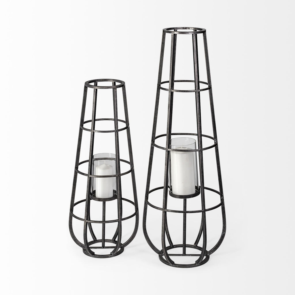 Mercana Bella 14.2" x 13.2" x 40" Metal Lantern