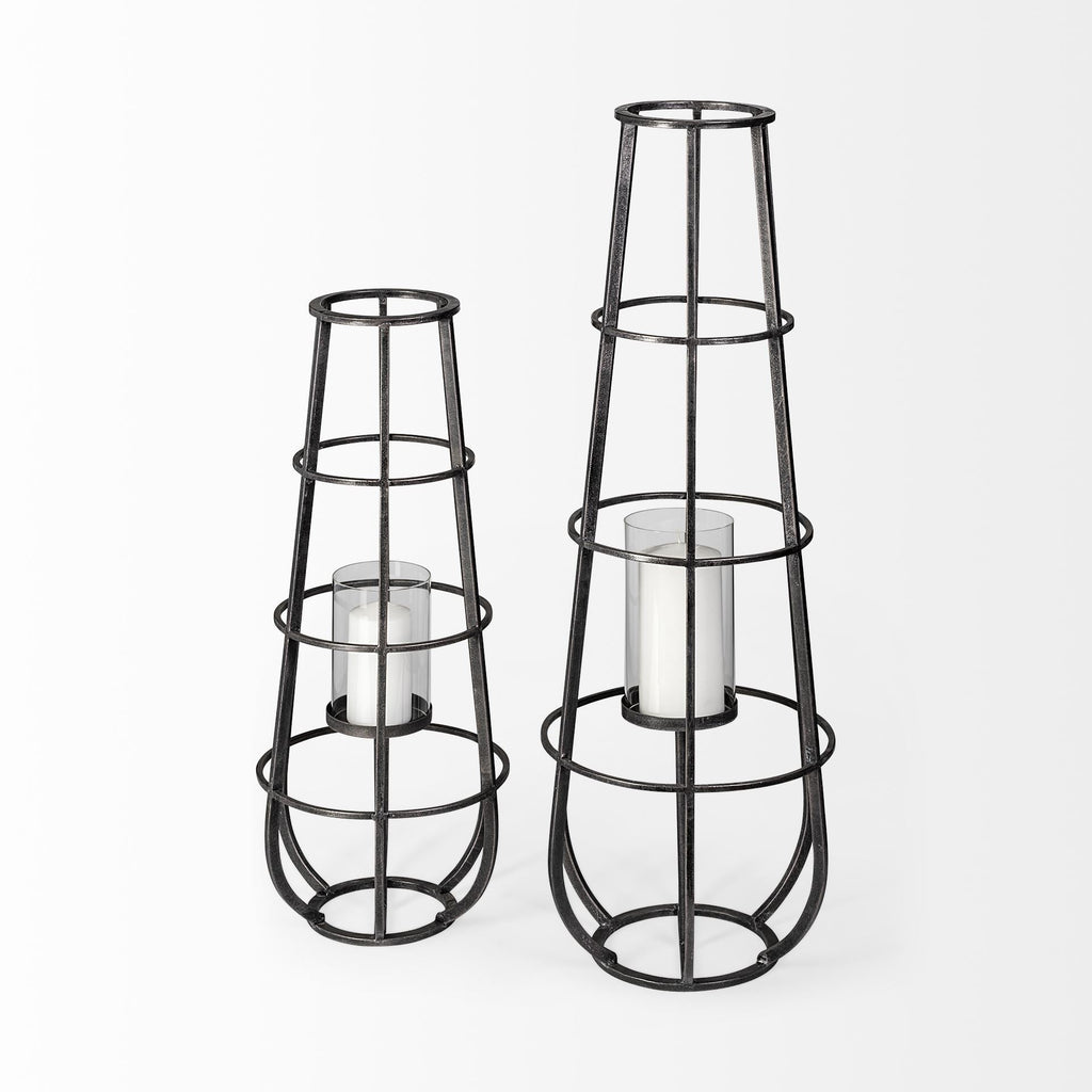 Mercana Bella 12.2" x 11.8" x 30.1" Metal Lantern