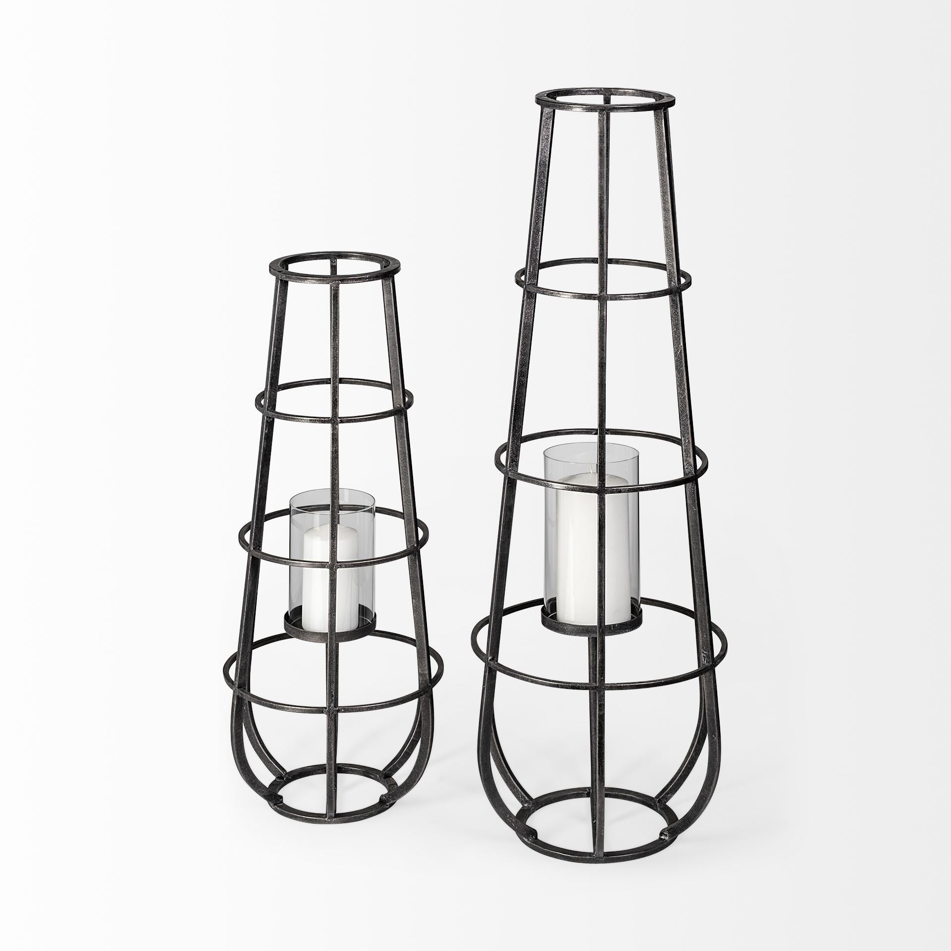 Mercana Bella 12.2" x 11.8" x 30.1" Metal Lantern