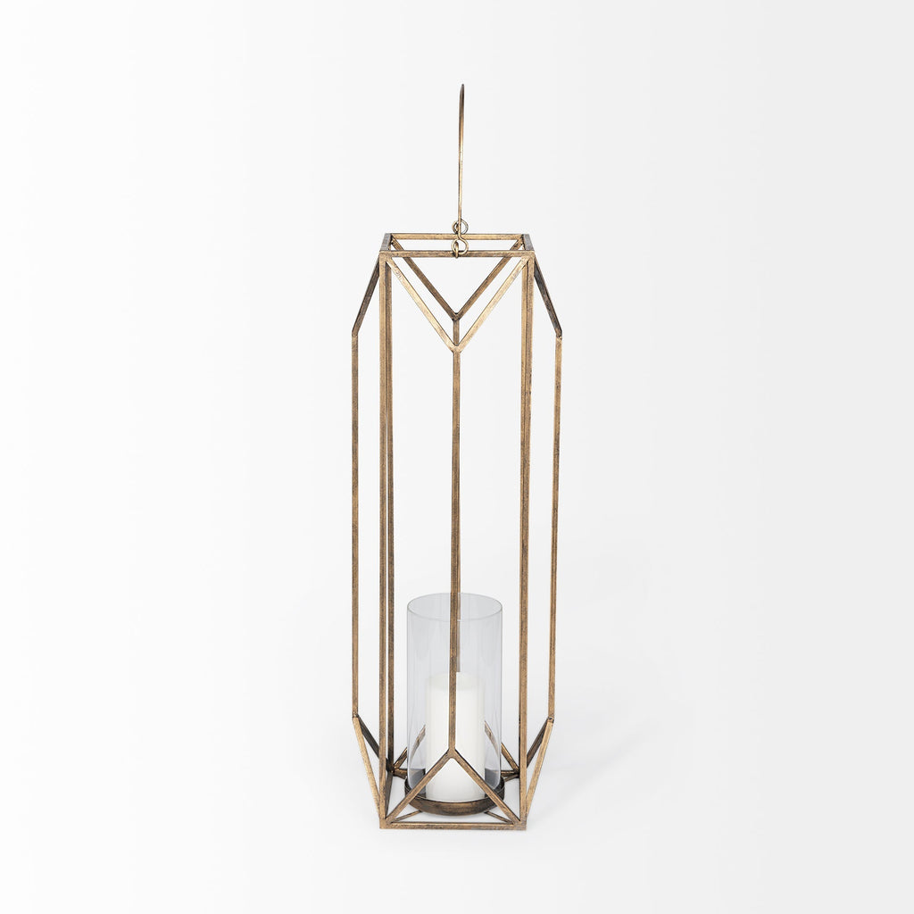 Mercana Ivy 10.2" x 10.2" x 36" Metal Lantern