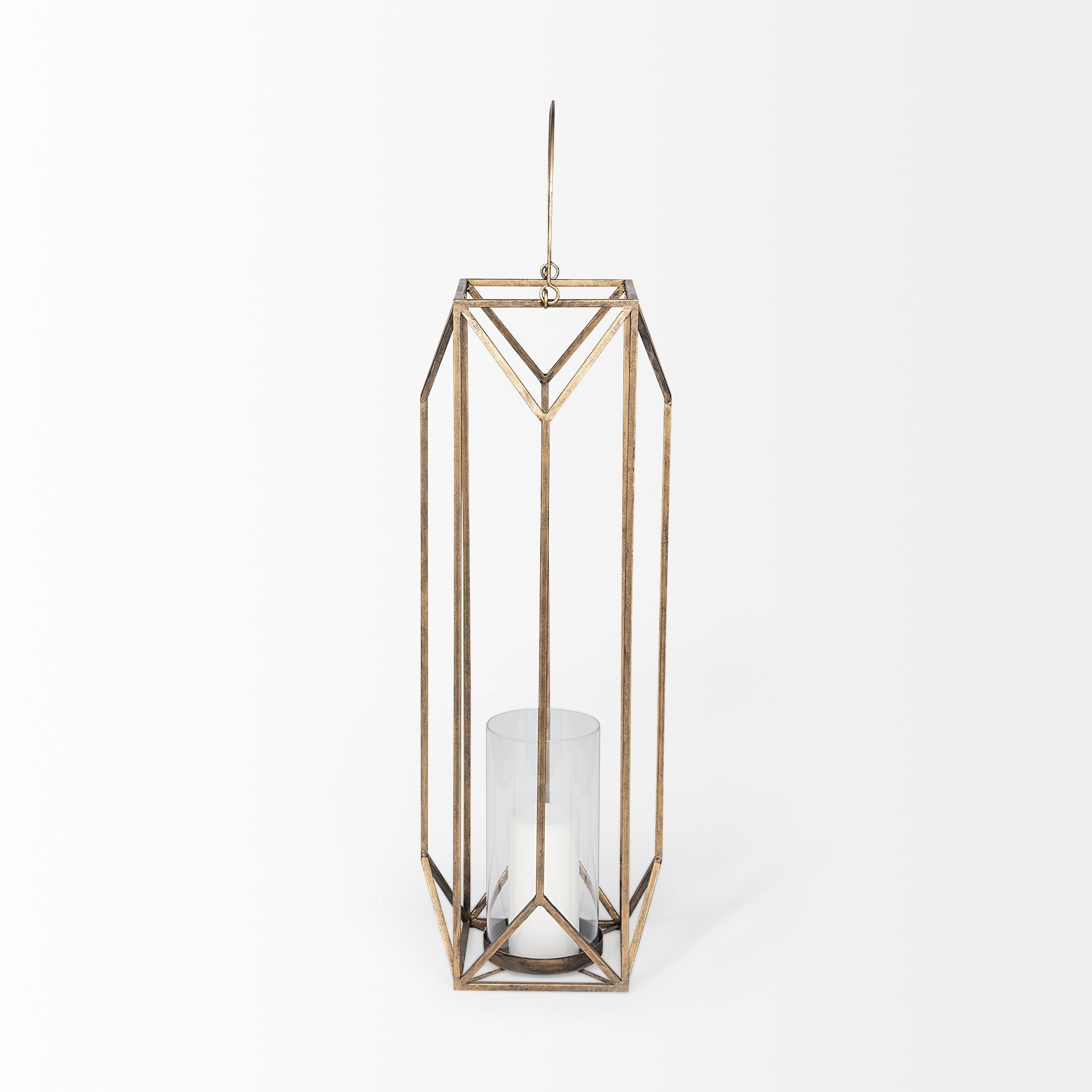 Mercana Ivy 10.2" x 10.2" x 36" Metal Lantern