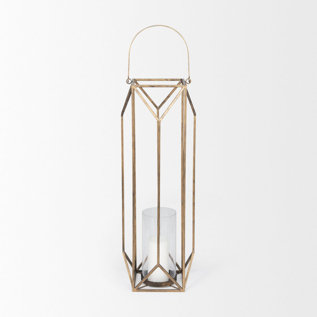 Mercana Ivy 10.2" x 10.2" x 36" Metal Lantern