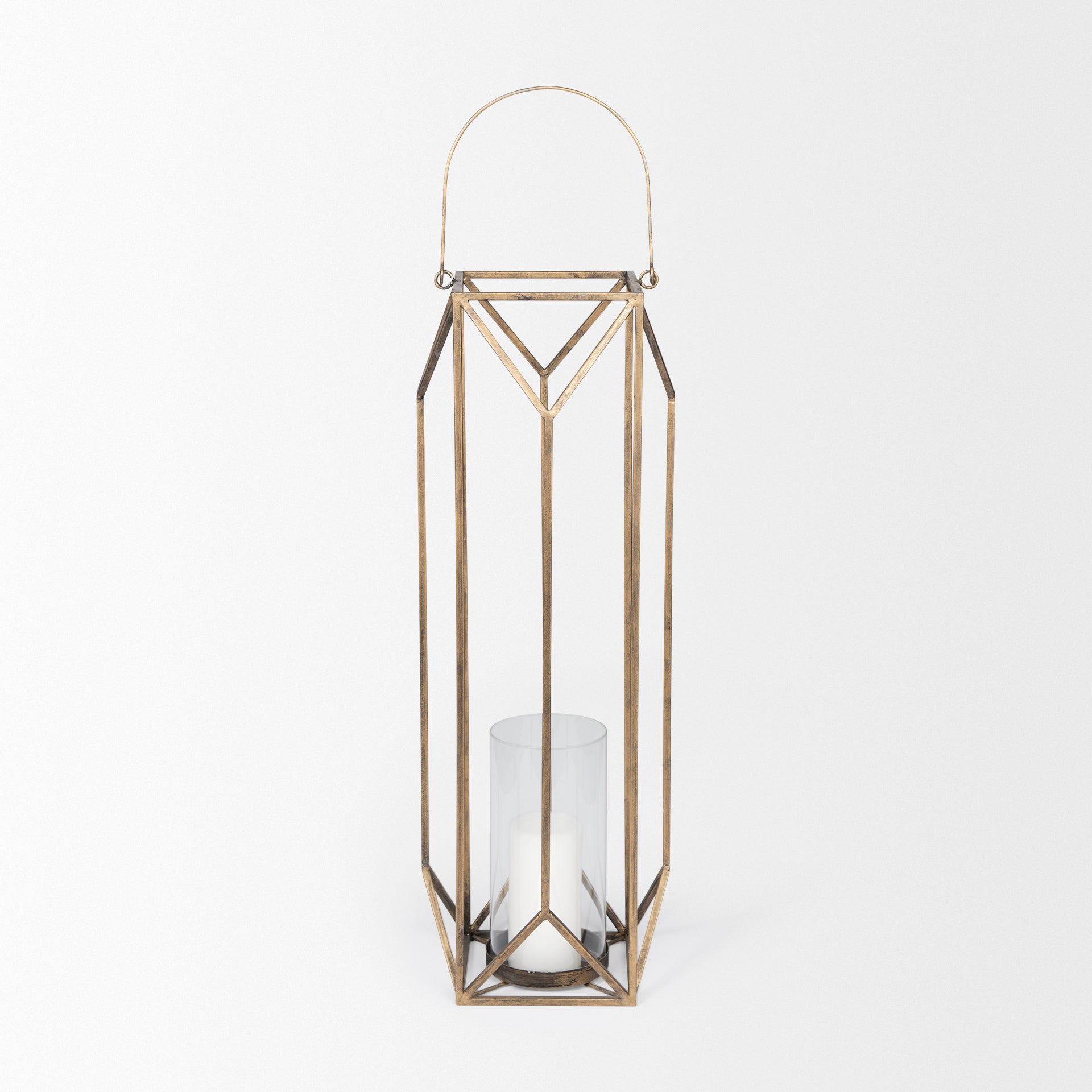 Mercana Ivy 10.2" x 10.2" x 36" Metal Lantern